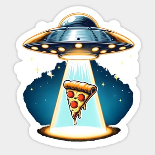 Funny Pizza Ufo, Pizza Lover Sticker